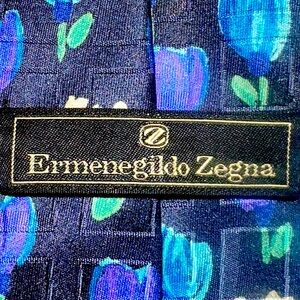 Ermenegildo Zegna silk men's necktie tie